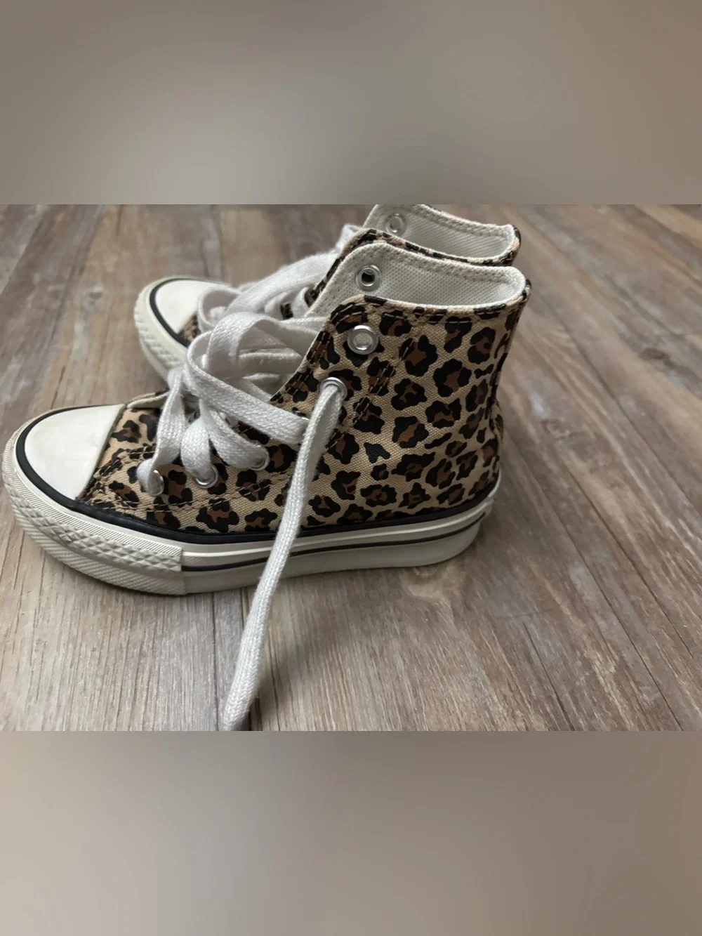 Converse Kids' Leopard-Print High Top Sneakers - Black & Tan